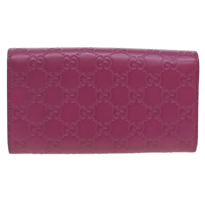 GUCCI ssima Long Wallet Pink 388679  36795