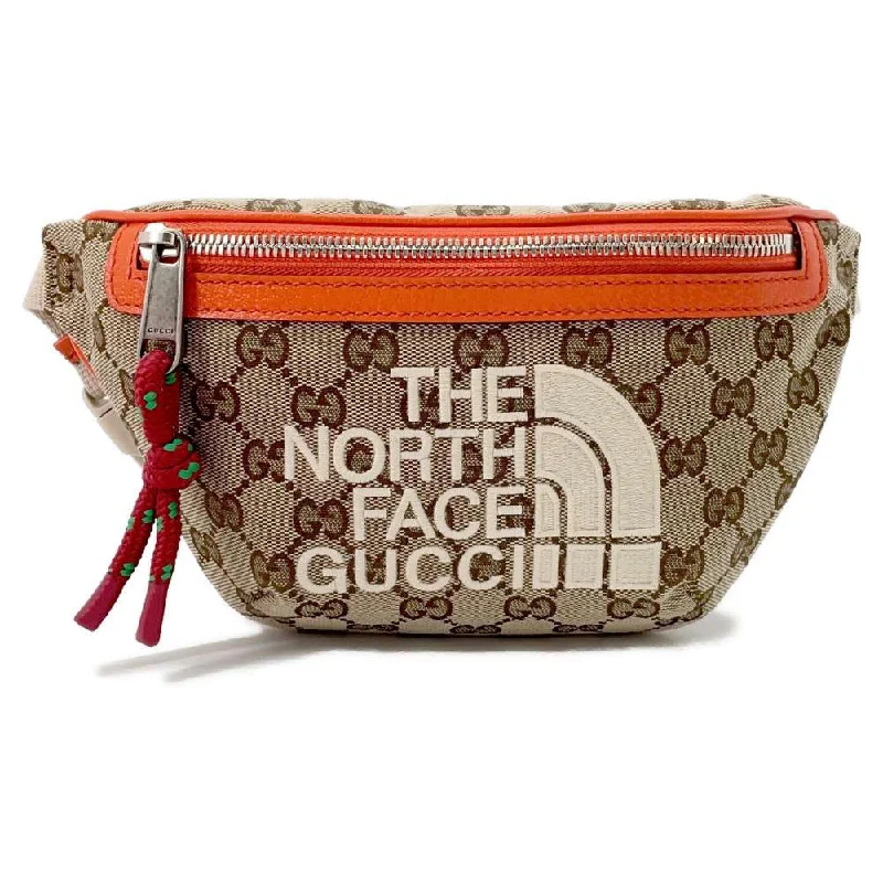 GUCCI Crossbody Bag The North Face Collaboration Orange/Beige 650299 GG Canvas