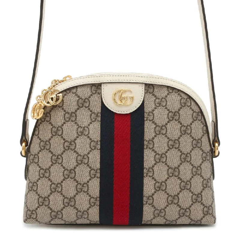 GUCCI Ophidia GG Supreme Shoulder Bag Beige/Ivory 499621 GG SupremeCanvas Leather