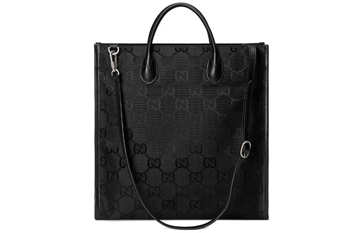 GUCCI Off The Grid OTG Environmental Friendly Series Logo Leather Logo Nylon Large Capacity handbag Black 630355-H9HAN-1000