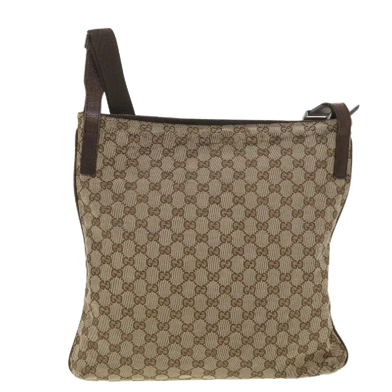 GUCCI GG Canvas Shoulder Bag Beige 122791  38436