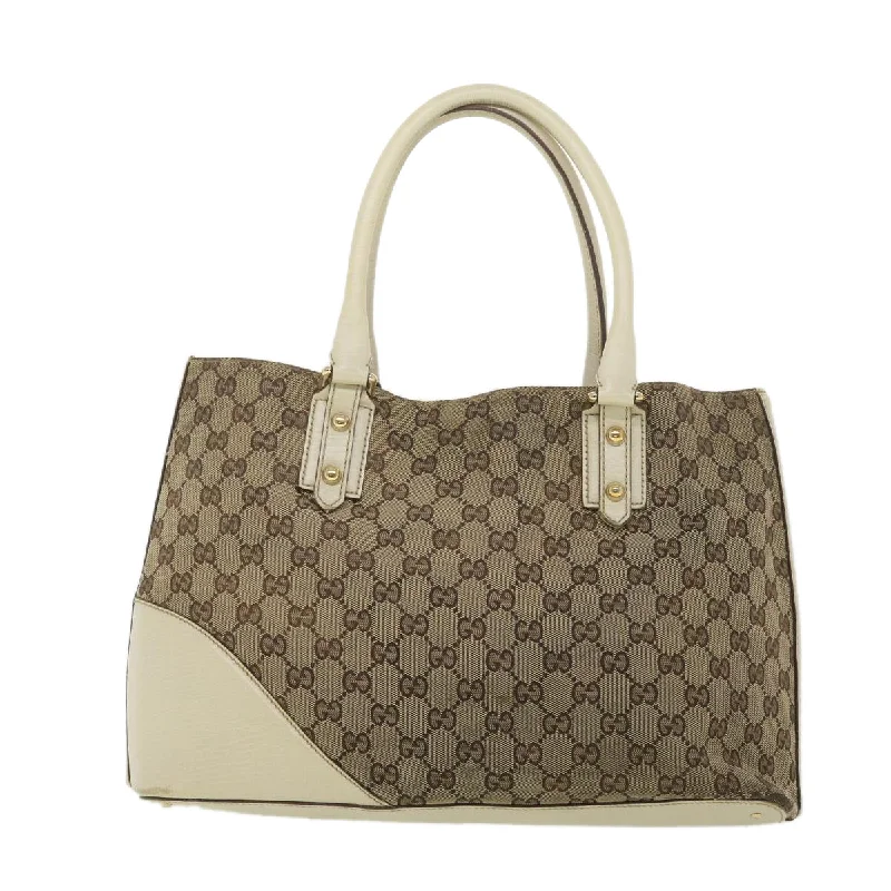 GUCCI GG Canvas Sherry Line Shoulder Bag Beige 137385  th3490