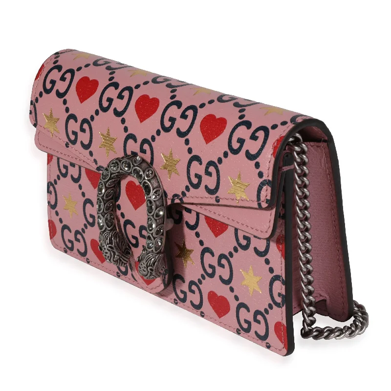 Gucci Pink Calfskin Valentine's Day Super Mini Dionysus Bag