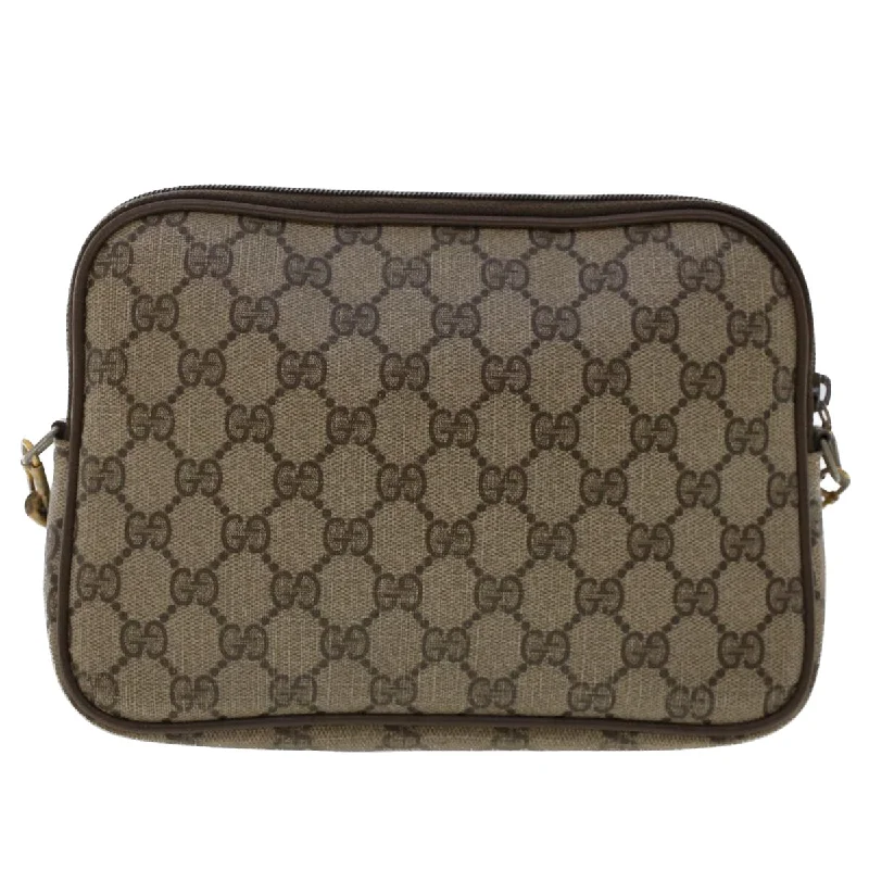 GUCCI GG Canvas Shoulder Bag PVC Leather Beige  48136