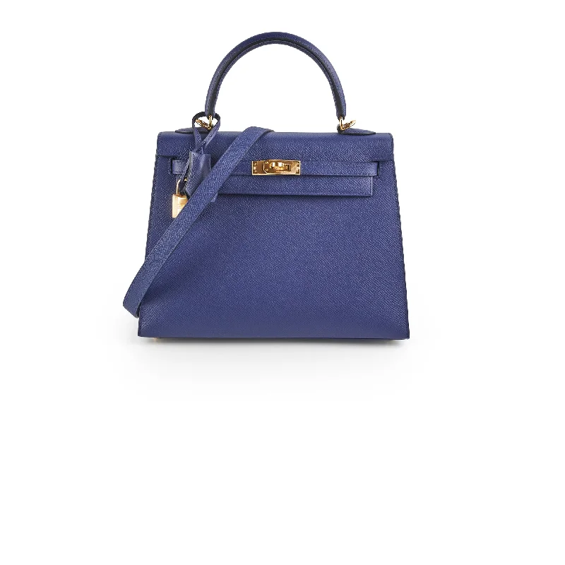 Hermes Kelly 25 Epsom Bleu Saphir U Stamp 2022