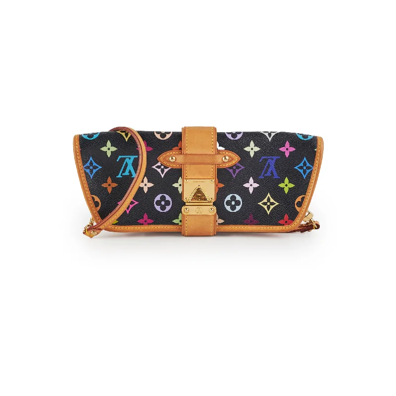 Louis Vuitton Multicolor Monogram Shoulder Bag Black