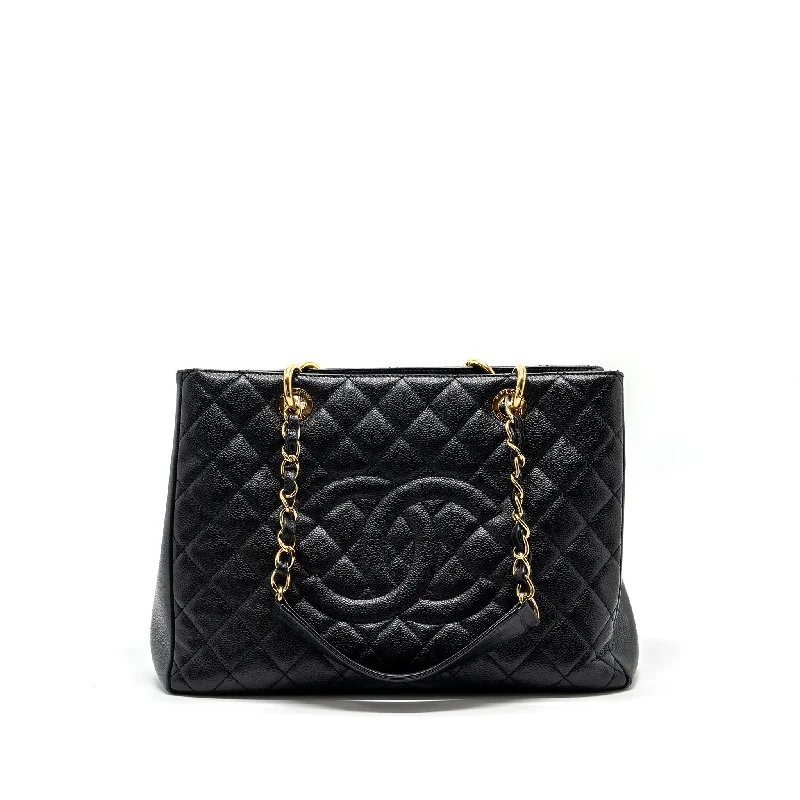 Chanel grand shopping tote bag caviar Black GHW