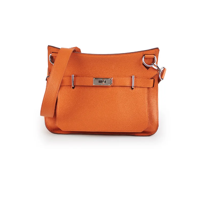 Hermes Jypsiere 31 Orange Clemence Stamp Square O 2011