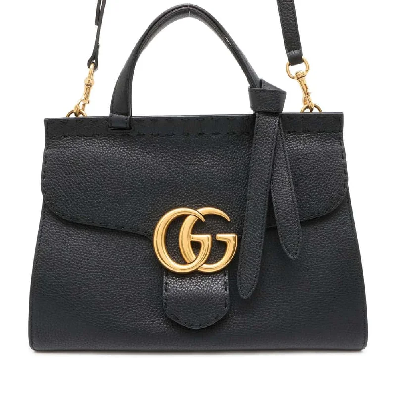 GUCCI GG Marmont 2WAYHandbag Black 421890 Leather