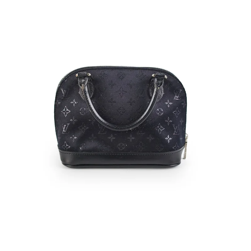 Louis Vuitton Vintage Alma Mini Satin Black