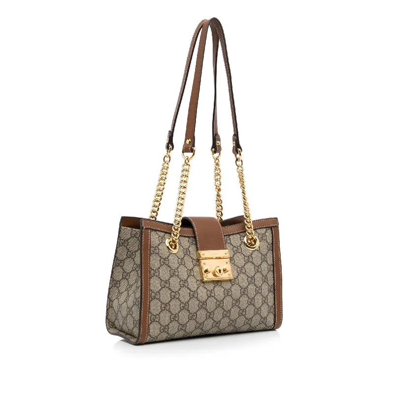 Gucci Small GG Supreme Padlock Tote (SHG-Sftv9N)