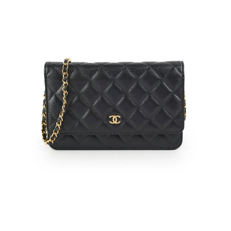 Chanel Wallet On Chain WOC Caviar Black GHW - Microchipped