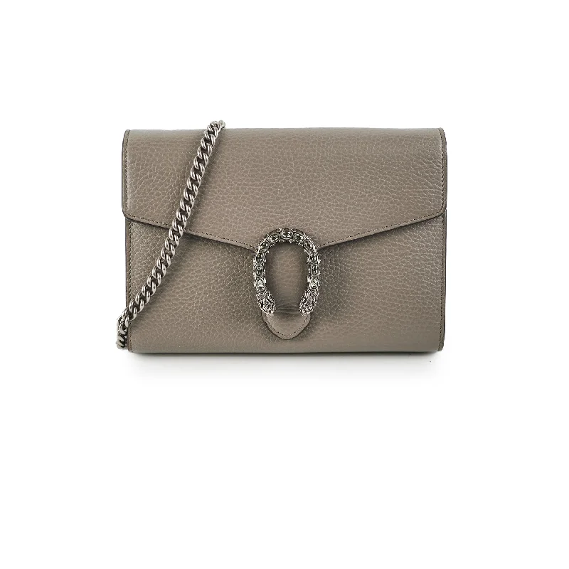 Gucci Dionysus Wallet On Chain Grey