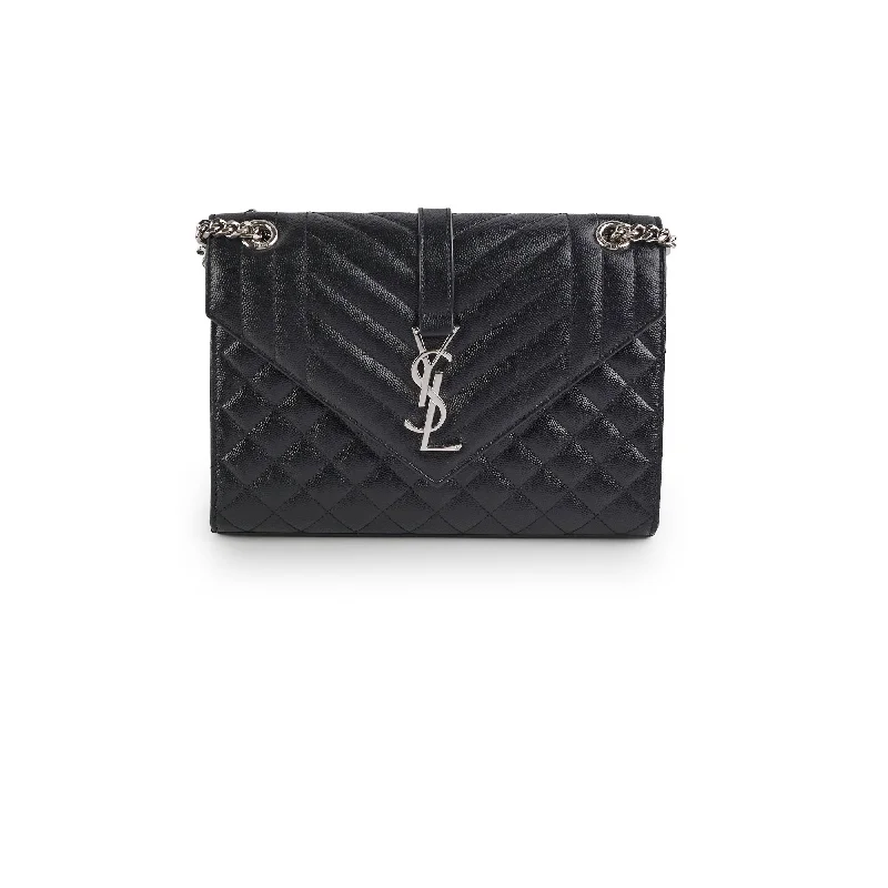 Saint Laurent Envelope Black Shoulder Bag