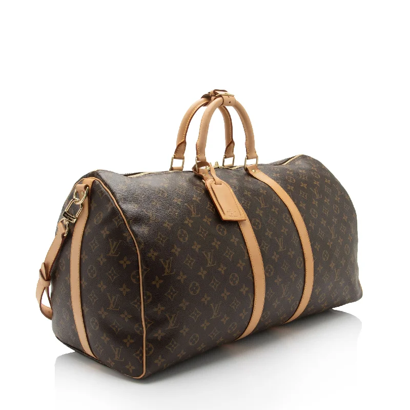 Louis Vuitton Monogram Canvas Keepall Bandouliere 55 Duffle Bag (MAqUH6)