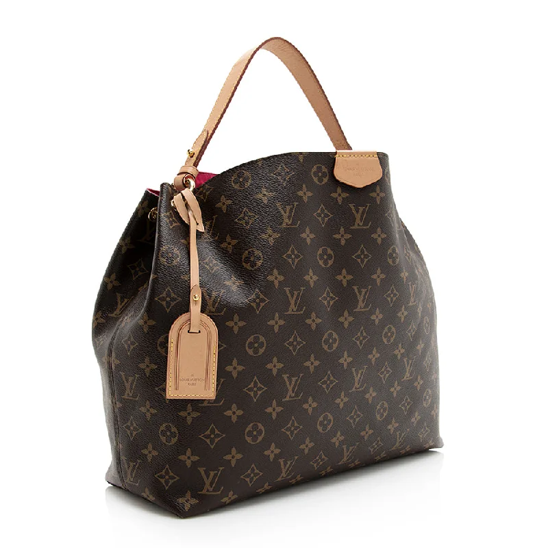 Louis Vuitton Monogram Canvas Graceful MM Hobo (20072)