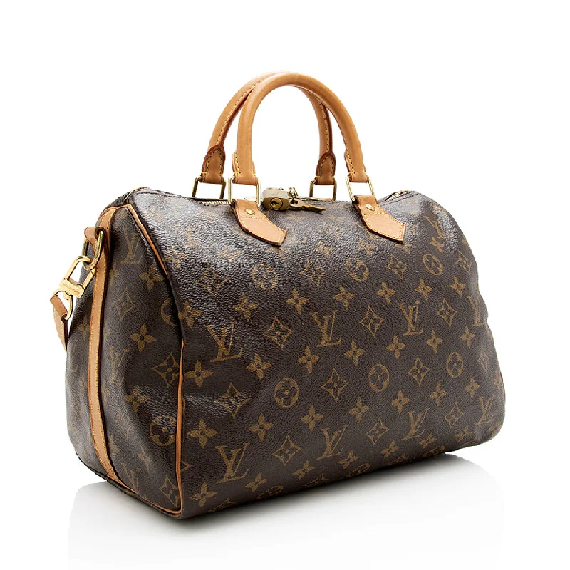 Louis Vuitton Monogram Canvas Speedy Bandouliere 30 Satchel (17837)