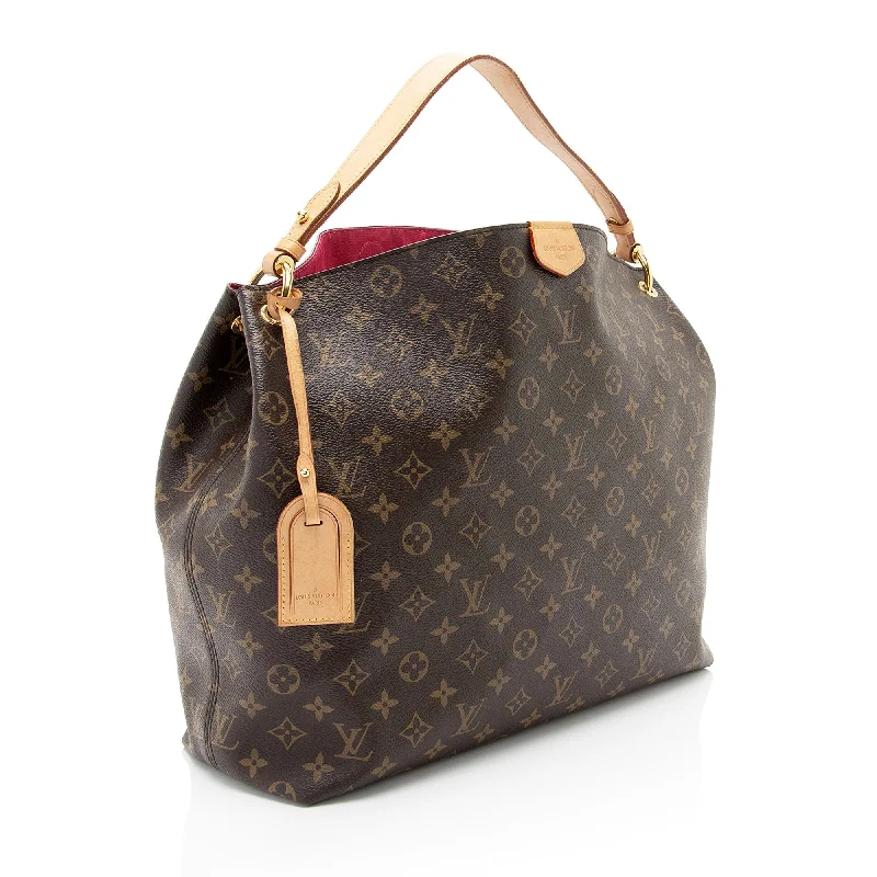 Louis Vuitton Monogram Canvas Graceful MM Hobo (lgMYps)