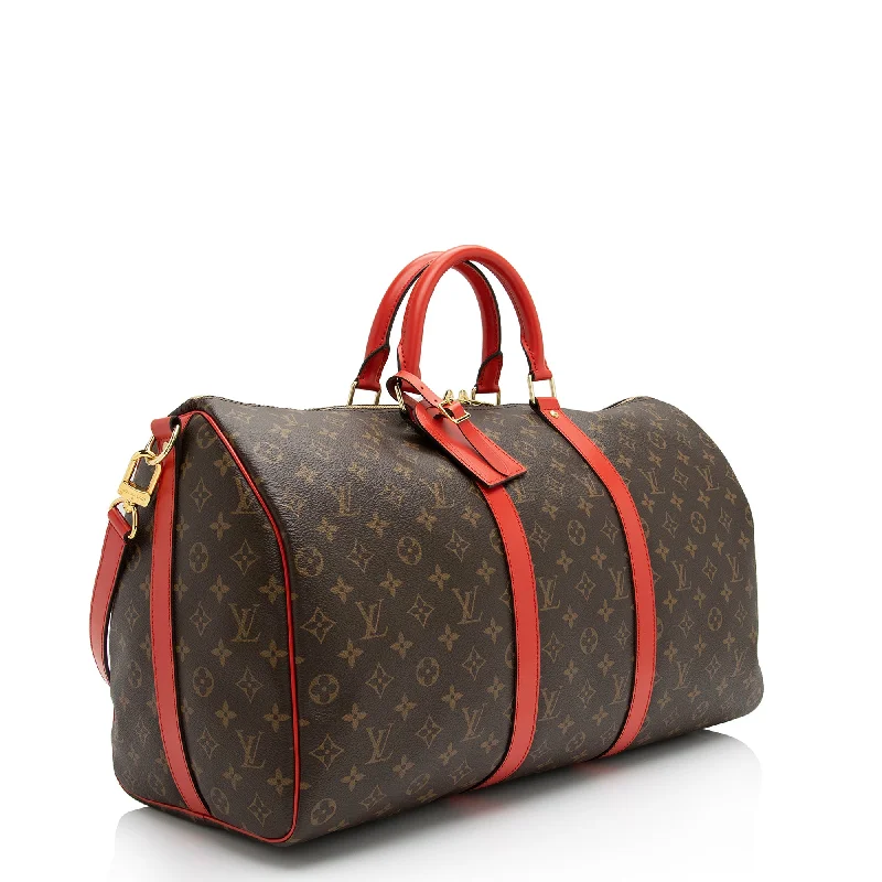 Louis Vuitton Monogram Canvas Keepall Bandouliere 50 Duffle Bag (23912)