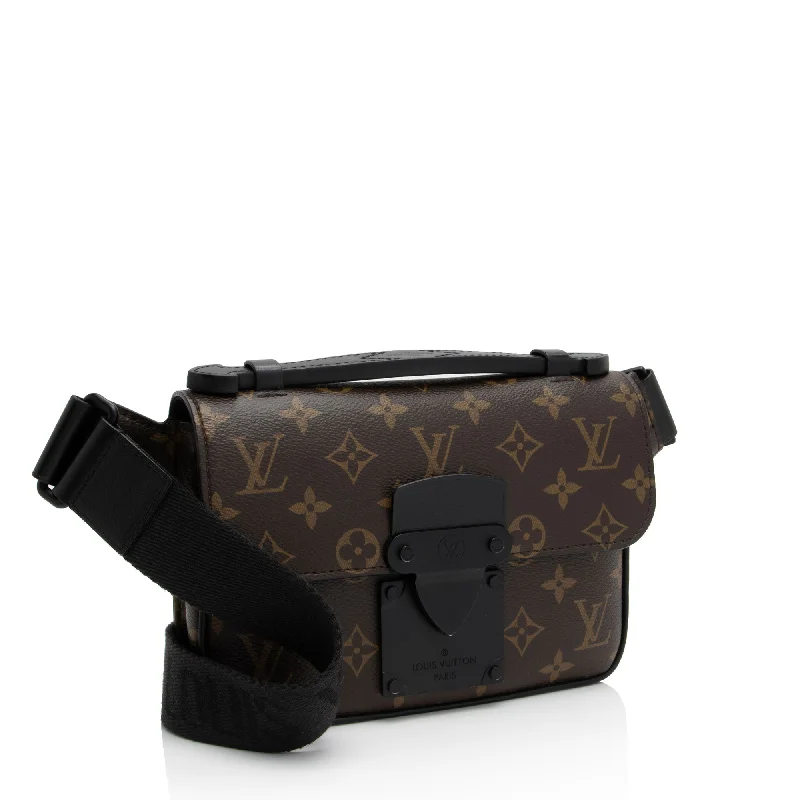 Louis Vuitton Monogram Canvas Macassar S Lock Sling Bag (o2bti7)