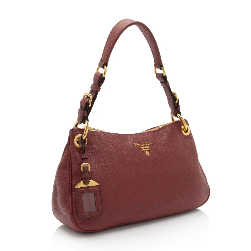 Prada Vitello Daino Belted Zip Shoulder Bag ZmoFVU