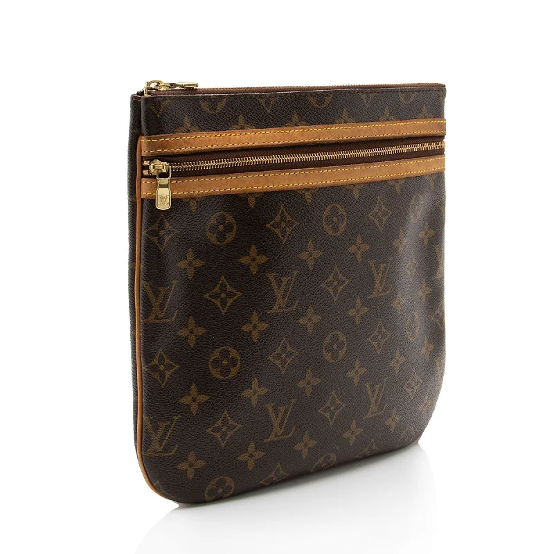 Louis Vuitton Monogram Canvas Pochette Bosphore Messenger Bag (Syd081)