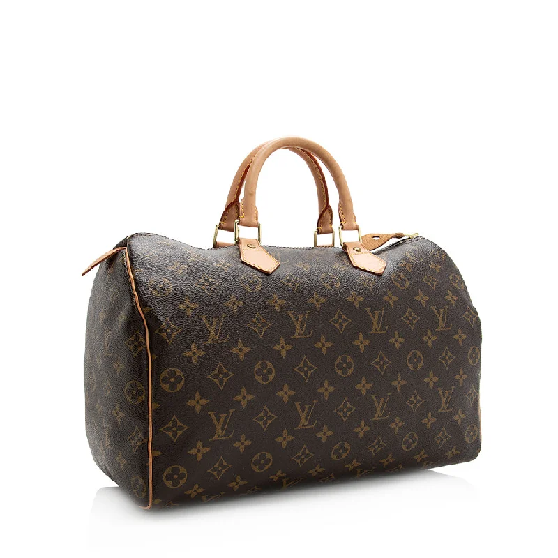 Louis Vuitton Monogram Canvas Speedy 35 Satchel (20210)