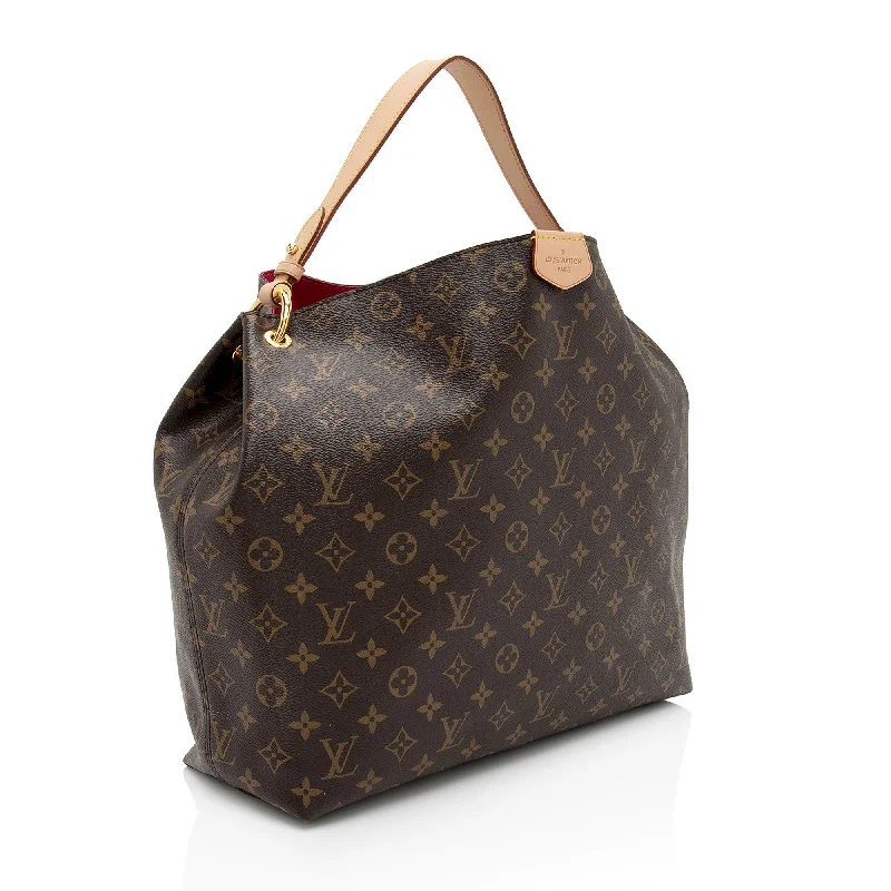 Louis Vuitton Monogram Canvas Graceful MM Hobo (PRLVbc)