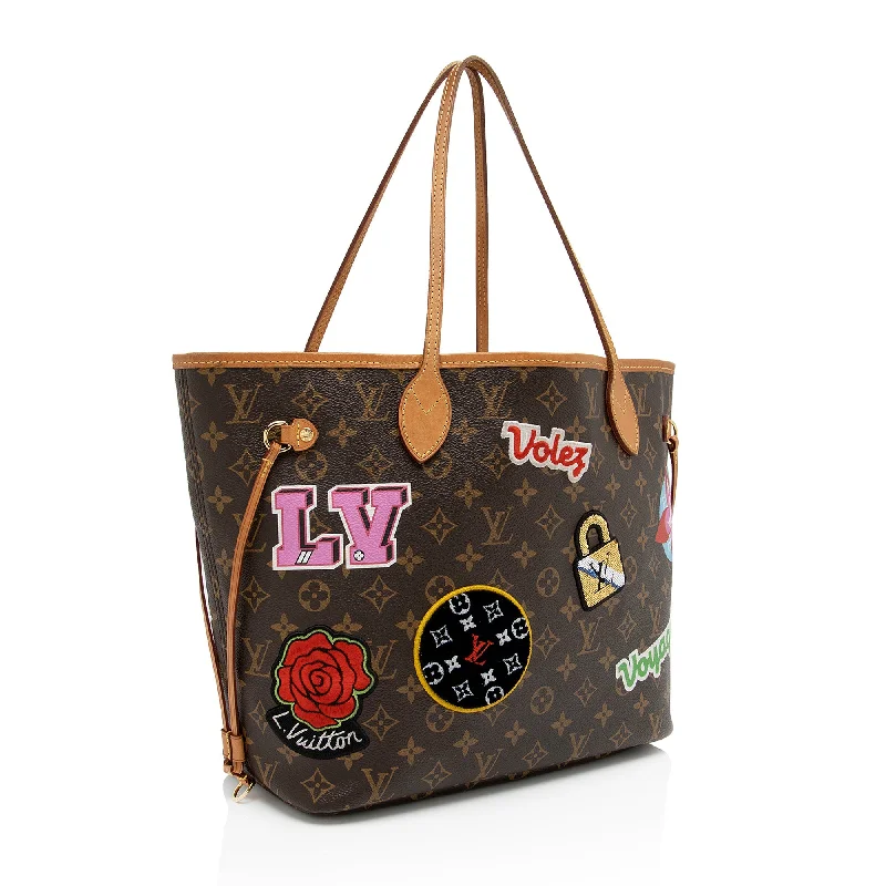 Louis Vuitton Monogram Canvas Patches Neverfull MM Tote (VCZIdY)