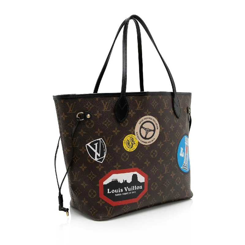 Louis Vuitton Monogram Canvas World Tour Neverfull MM Tote (23292)