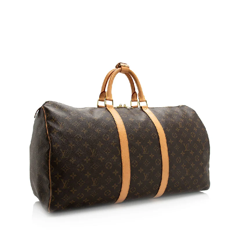 Louis Vuitton Monogram Canvas Keepall 55 Duffel Bag (20296)