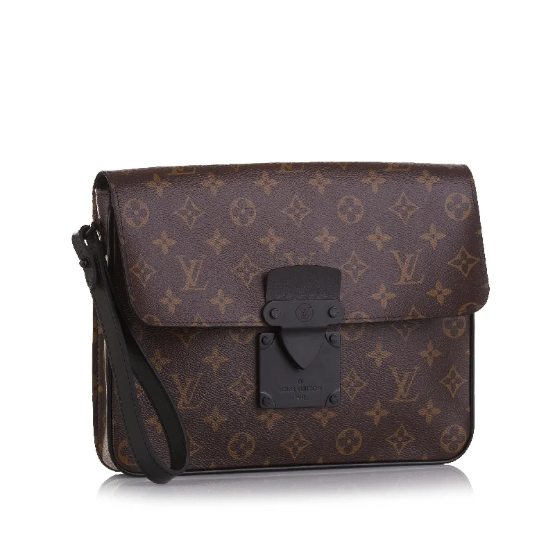 Louis Vuitton Monogram Macassar S Lock A4 Pouch (7uwojo)