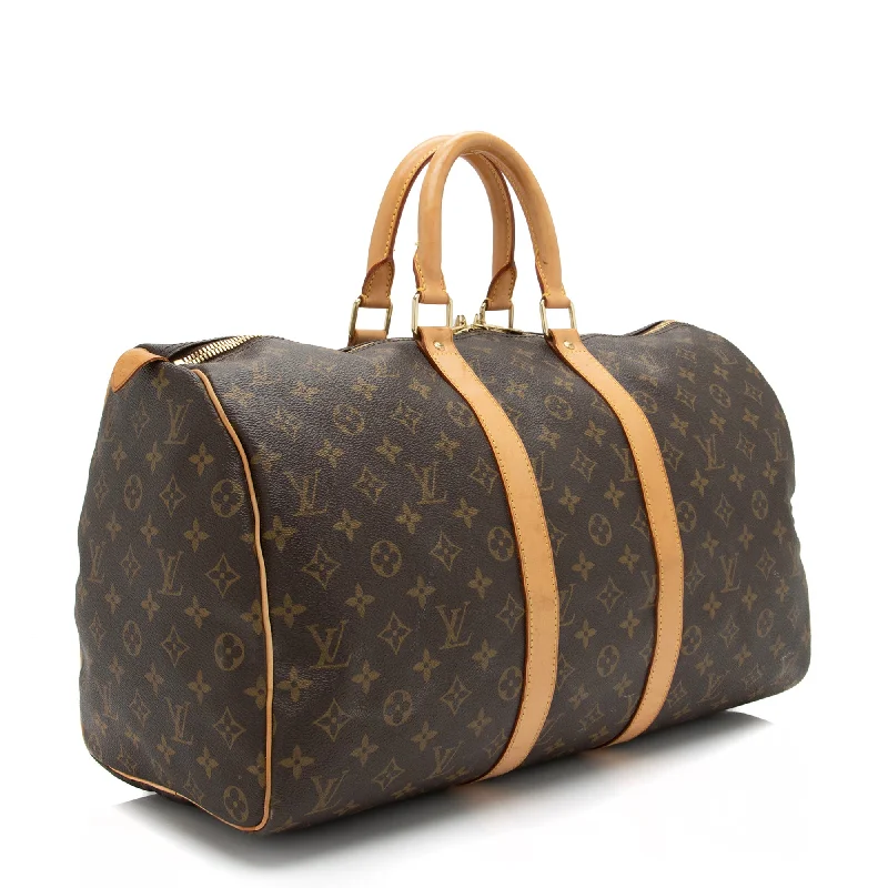 Louis Vuitton Monogram Canvas Keepall 45 Duffle Bag (23448)