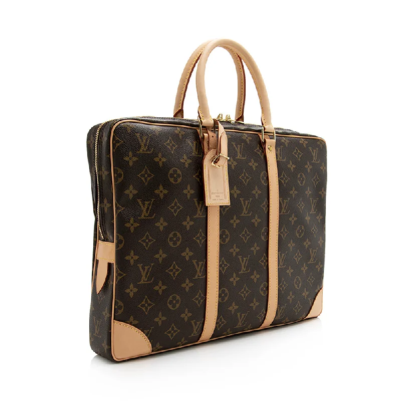 Louis Vuitton Monogram Canvas Porte Documents Voyage Bag (22639)