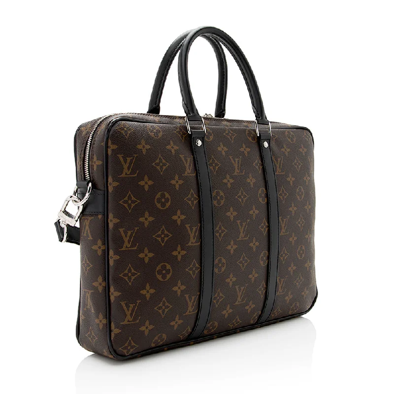 Louis Vuitton Monogram Canvas Porte-Documents Voyage PM Messenger Bag (21188)