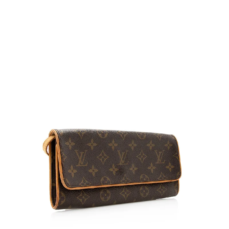 Louis Vuitton Monogram Canvas Pochette Twin GM Shoulder Bag (19243)