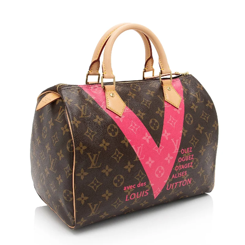 Louis Vuitton Monogram Canvas V Speedy 30 Satchel (QklCYN)