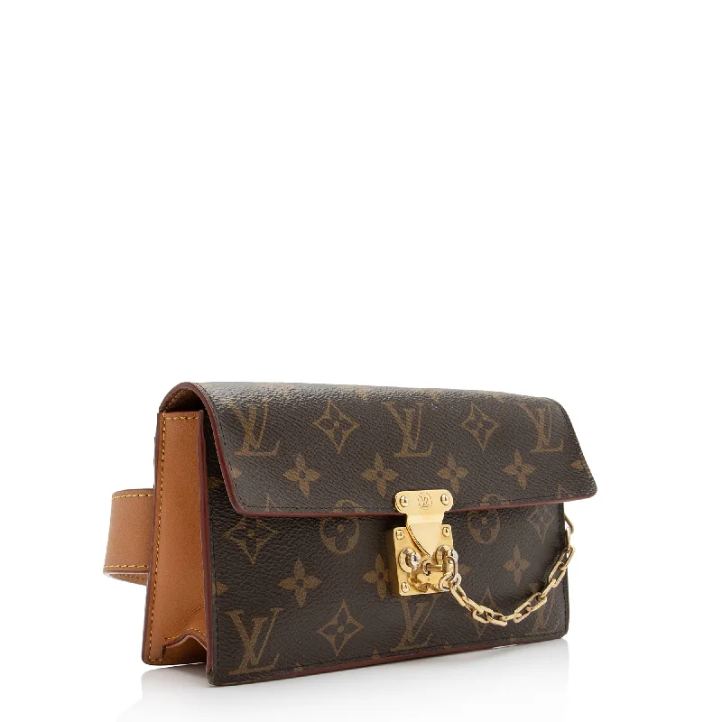 Louis Vuitton Monogram Canvas S Lock Belt Bag (23337)