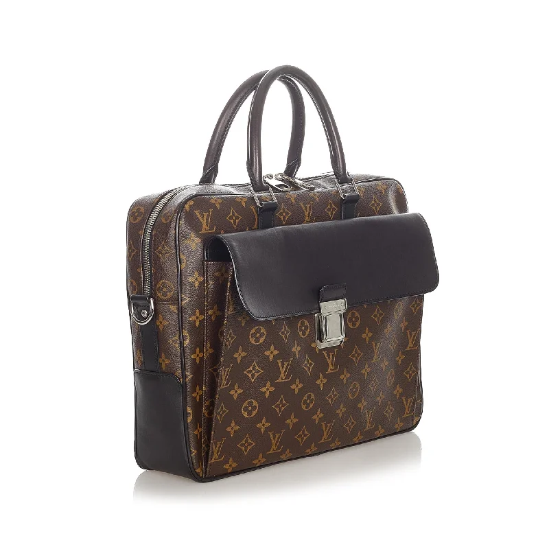 Louis Vuitton Monogram Macassar Soft Briefcase (23238)