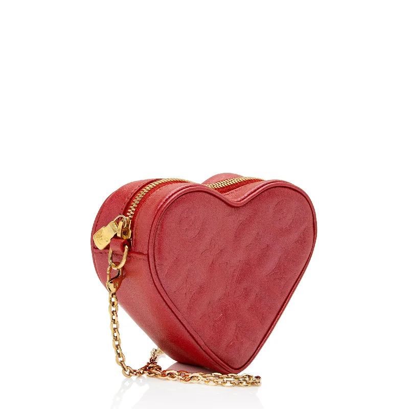 Louis Vuitton Monogram Lambskin Sac Coueur Heart on Chain (VfXfrg)