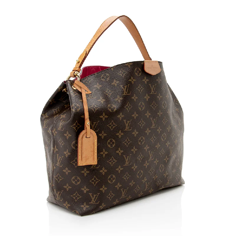 Louis Vuitton Monogram Canvas Graceful MM Hobo (19917)