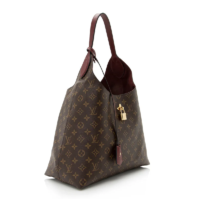 Louis Vuitton Monogram Canvas Flower Hobo (21532)