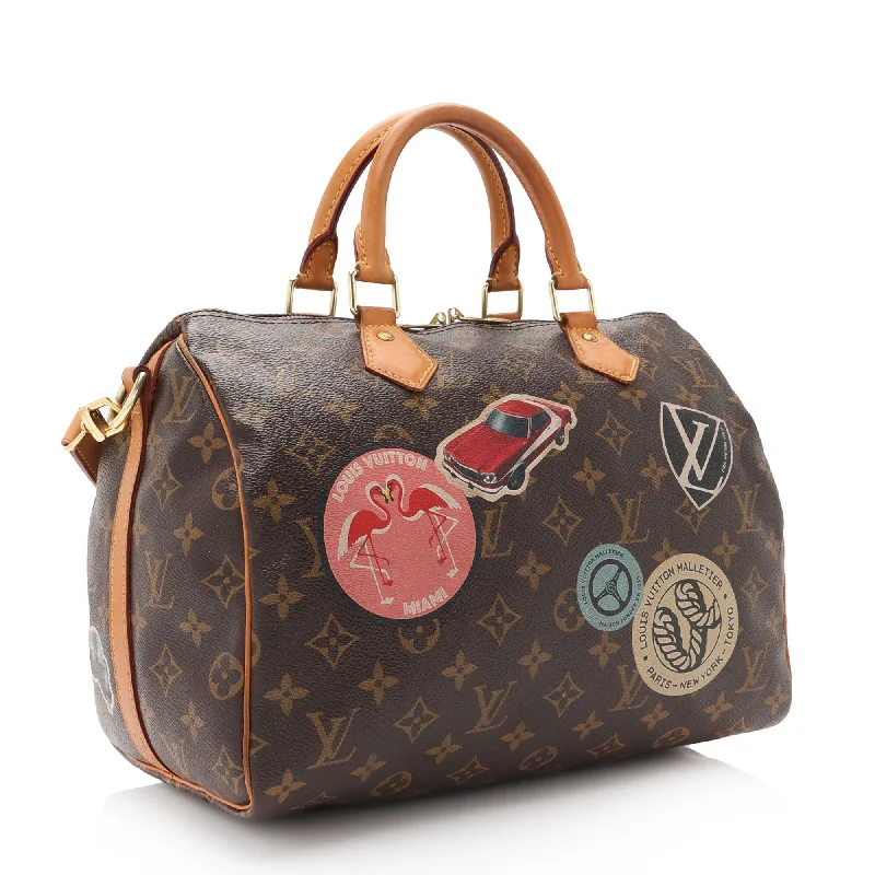 Louis Vuitton Monogram Canvas World Tour Speedy Bandouliere 30 Satchel (BIQxNQ)