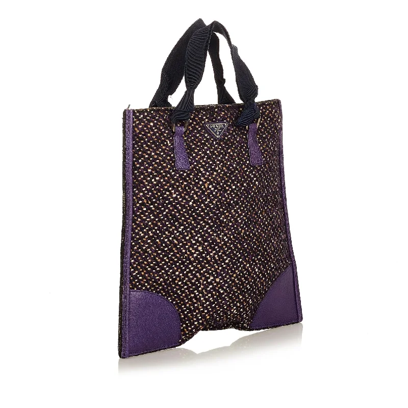 Prada Tweed Tote Bag 25163