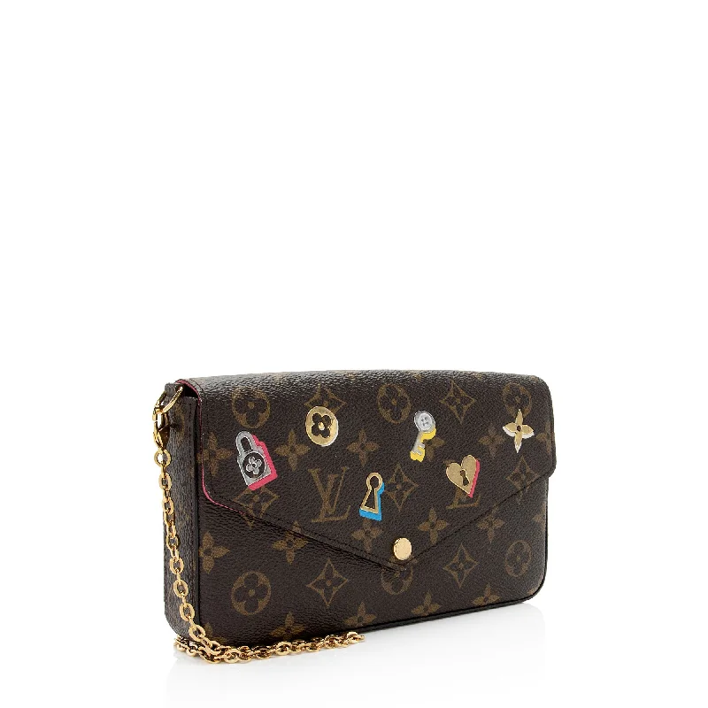 Louis Vuitton Monogram Canvas Love Lock Felicie Pochette (aJUeKe)