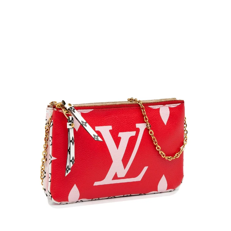 Louis Vuitton Monogram Giant Double Zip Pochette (19PTmJ)