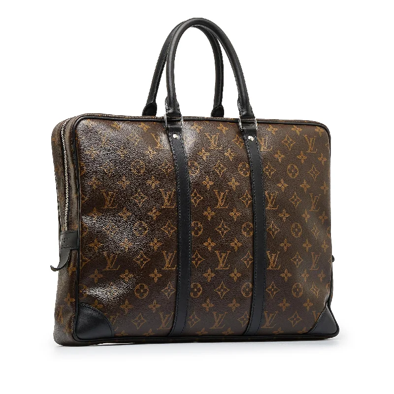 Louis Vuitton Monogram Macassar Porte-Documents Voyage GM (xbjdQX)