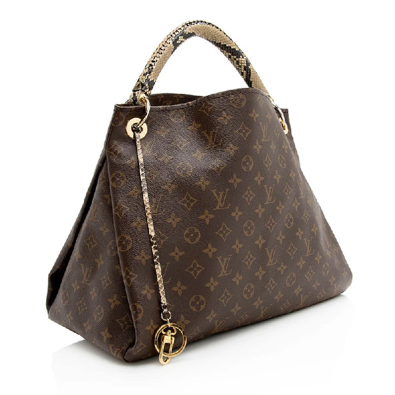 Louis Vuitton Monogram Canvas Python Artsy MM Shoulder Bag (21743)