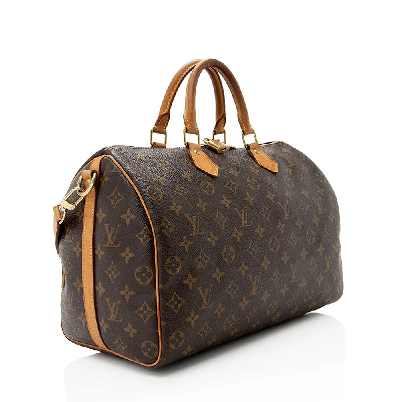 Louis Vuitton Monogram Canvas Speedy Bandouliere 35 Satchel (20549)