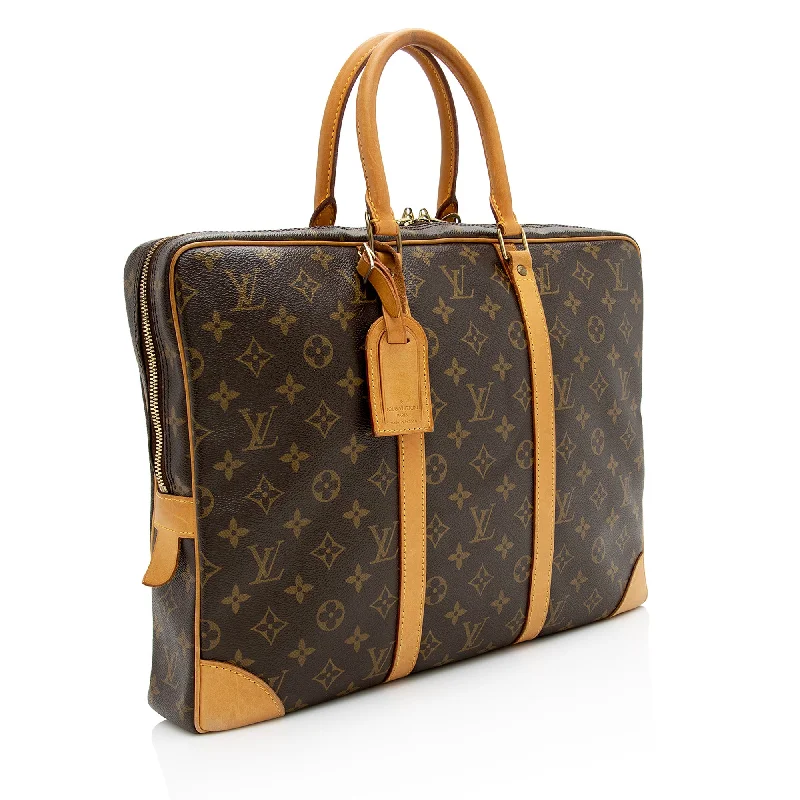 Louis Vuitton Monogram Canvas Porte Documents Voyage Bag (22880)